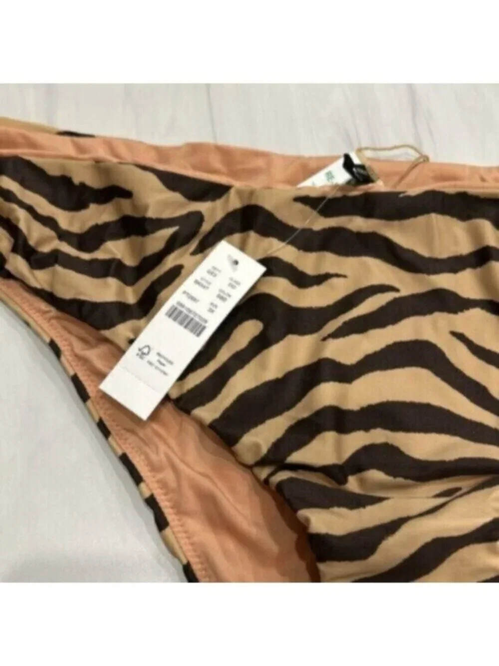 NWT J.Crew Women's Brown Curved-Waist Cheeky Bikini Bottom Size 3X